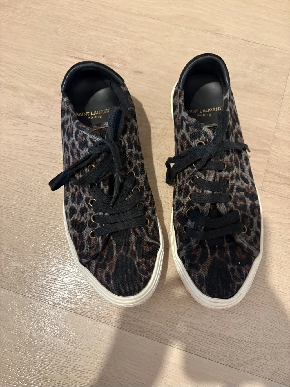 Leopard animal Print saint laurent Sneakers - Black & Brown